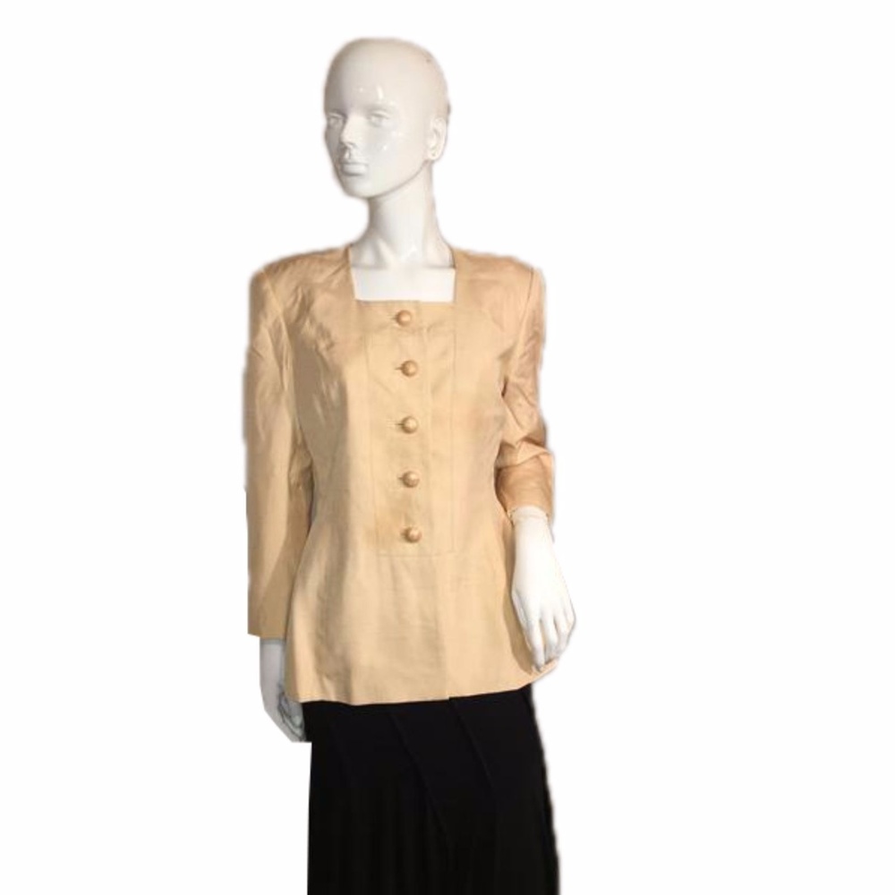 Gillian Suits Pastel Yellow Jacket & Skirt Sz 8